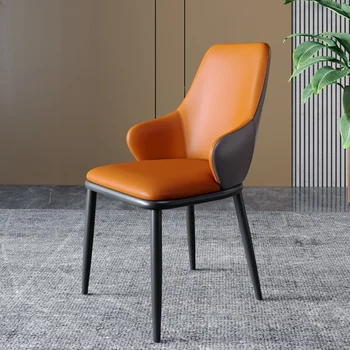 Современные обеденные стулья Nordic, Ресторанный обеденный стул с кожаной спинкой, Роскошный дизайн мебели для гостиной Muebles De Cocina WZ