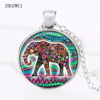 2018 Ожерелье с изображением счастливого слона, кулон с изображением слона, ожерелье, талисман на удачу, аксессуары для одежды, ожерелье
