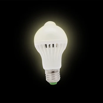 7 Вт E27 LED PIR датчик движения Автоматическая энергосберегающая лампа накаливания G2AB
