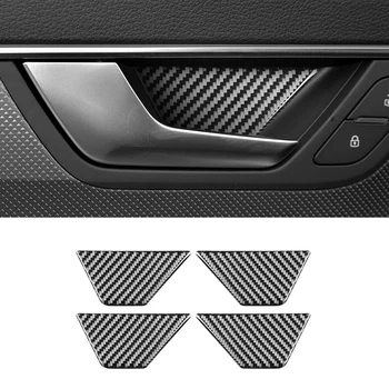Автомобильные Наклейки для A6 C8 2019-2023 Крышка чаши внутренней двери автомобиля Декоративная Отделка панели Аксессуары для интерьера