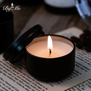 BYME try sweet candle samples дорожная упаковка свечей из соевого воска, 40 г мини-масляных свечей из черной жести