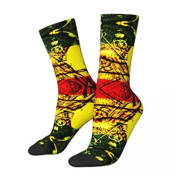 Чулки Rasta Lion Of Judah R321, Милые, лучше продаются Повседневные Эластичные носки контрастного цвета.
