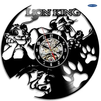 Удивительные виниловые часы ручной работы в тематике короля Льва, подарочный набор saat dial vision