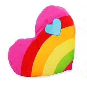 Подушка Rainbow love heart Новинка, мягкая Плюшевая игрушка, домашний декор, Декоративные подушки для дивана, подушка для удержания