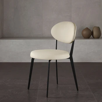 Скандинавские обеденные стулья, кожаные мобильные Элегантные Роскошные Эргономичные стулья, кресла для отдыха, мебель для спальни Para Cocina, Скандинавская мебель