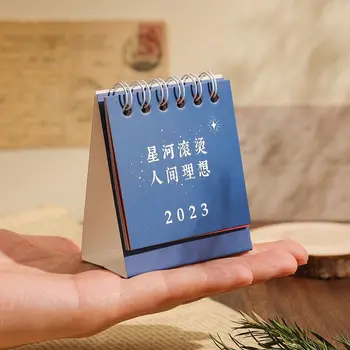 Мини-календарь на 2023 год, маленький настольный календарь, креативный Простой вдохновляющий текстовый меморандум, Планирующий обратный отсчет Времени, Это украшение для рабочего стола