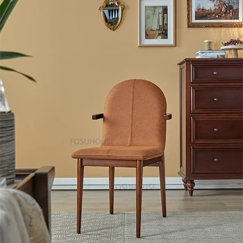 Скандинавские обеденные стулья из массива дерева для домашней мебели, спинка ресторанного обеденного стула, Креативные легкие Роскошные кухонные обеденные стулья