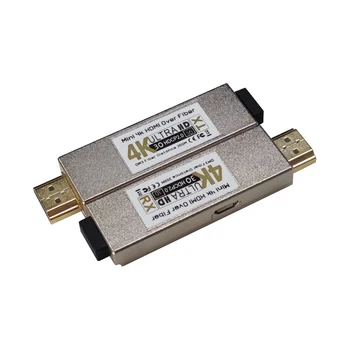 Mini 4K HDMI Fiber Extender Длиной до 300 м По многомодовому оптоволоконному преобразователю OM3 Поддерживает HDMI 1.4a и HCCP1.2
