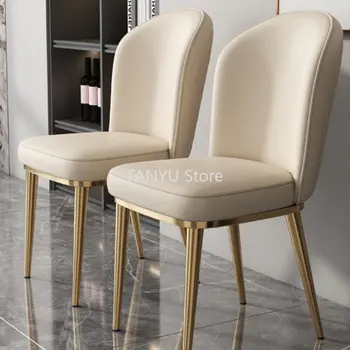 Современные минималистичные обеденные стулья с дизайнерской спинкой, роскошные обеденные стулья в скандинавском стиле, Домашняя мебель Sillas Comedor WZ50DC