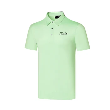 Мужская рубашка для гольфа Летняя спортивная майка Одежда для гольфа Топы с коротким рукавом Футболки Быстросохнущие дышащие рубашки поло для мужчин Одежда для гольфа