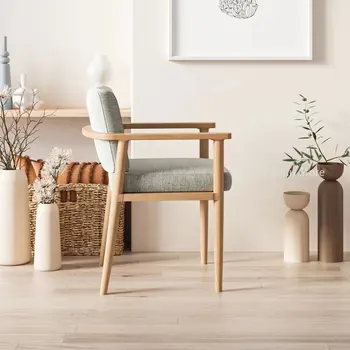 Деревянный скандинавский стул для столовой, обеденный пол, подлокотник для макияжа, случайные стулья для спальни, подлокотник, креативная мебель для кухни Cadeira Gamer