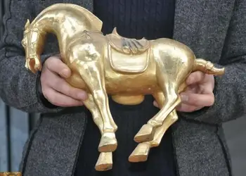Старинная китайская бронзовая статуэтка лошади по знаку зодиака 