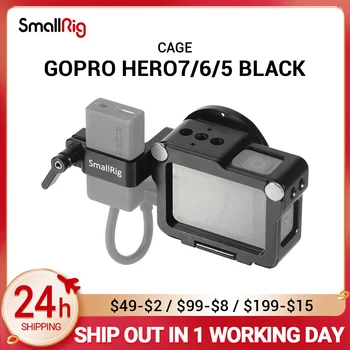 Клетка для видеоблогинга экшн-камеры SmallRig для GoPro HERO 7 / 6 / 5 Черный для микрофона со вспышкой Варианты 