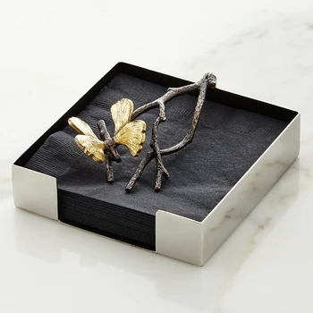 Держатель для салфеток Calla lily коробка для салфеток из нержавеющей стали в западном стиле ретро ручной работы