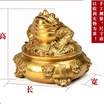 SHUN brass выберите размер медная Жаба Украшение жаба Фэн-шуй Счастливая чаша с сокровищами Бизнес-подарок