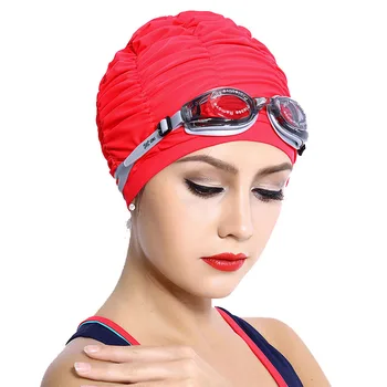 k119 нейлоновая шапочка для плавания хорошего качества, однотонная красная черная синяя женская шапочка для плавания, шапочка для купального костюма, шапочка для бассейна