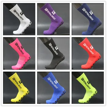 Мужские круглые нескользящие футбольные носки с силиконовыми присосками, профессиональные спортивные носки для тренировок, женские бейсбольные носки