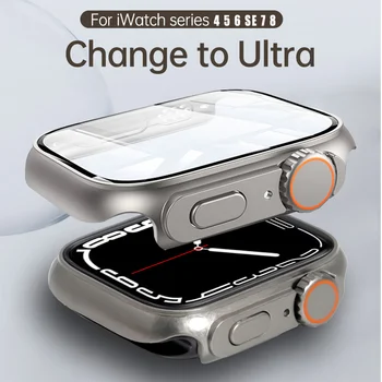 Обновленный дизайн Ultra Case Для iwatch 8 7 6 5 4 45 мм 44 мм 41 мм 40 мм Смарт-часов с закаленным Стеклом Apple Watch Ultra 49 мм