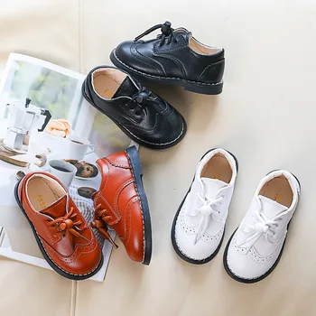 Маленькие мальчики, Джентльменская Кожаная Обувь в Английском Стиле Для Отдыха, Модельные Туфли Для Маленьких Мальчиков, Новая Роскошная Дизайнерская Обувь для Девочек, Дети F12172