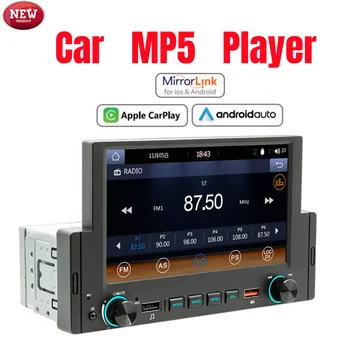 F170C 1 Din 6,2-дюймовый Автомобильный Радиоприемник CarPlay Bluetooth Android-Auto Mirrorlink MP5 Плеер Громкой связи USB FM-приемник Стерео Аудио радио