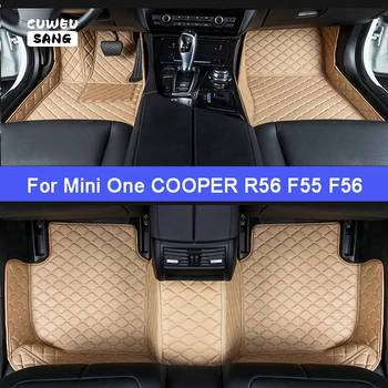 CUWEUSANG Пользовательские Автомобильные Коврики Для MINI ONE COOPER R56 F55 F56 Foot Coche Аксессуары Auto