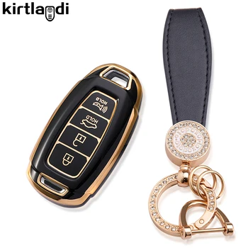 Чехол для Ключей Автомобиля TPU Key Cover Брелок для Ключей Hyundai I30 Ix35 Kona Encino Solaris Azera Grandeur Ig Accent Santa Fe Palisade Veloster