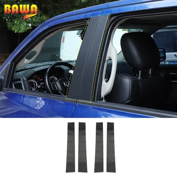 BAWA Car для стайлинга из углеродного волокна, защита стойки окна автомобиля, Молдинг, наклейки для отделки Dodge RAM 1500 2010-2017 Аксессуары