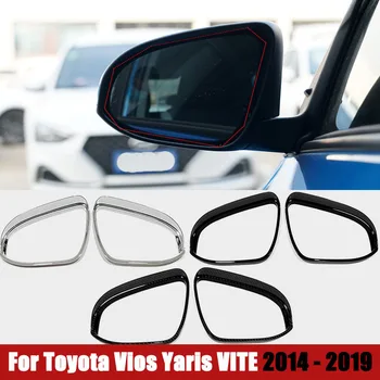ABS Хромированные аксессуары для Toyota Vios Yaris VITE 2014 2015 2016 - 2019 Зеркало заднего вида, накладка для бровей, наклейки