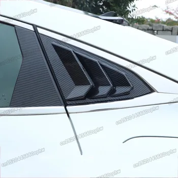 треугольная Шторка Заднего Стекла Автомобиля из Углеродного волокна для Honda Civic 2016 2017 2018 2019 2020 2021 type r Auto louver