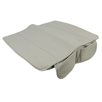 Универсальный автомобильный чехол для переднего сиденья внедорожника из искусственной кожи, объемная защитная подушка, дышащая нескользящая серая