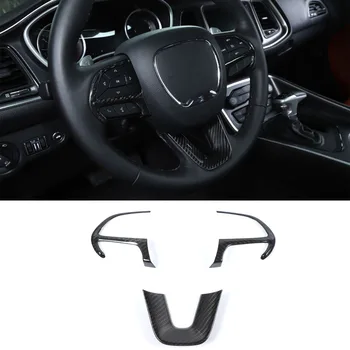 Для Jeep Grand Cherokee 2014 года выпуска, отделка рулевого колеса автомобиля из настоящего углеродного волокна, стайлинг, 3 шт./компл.