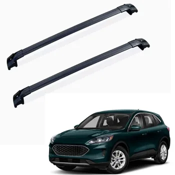 Подходит для Ford Escape 2020-2023 Рейлинги багажника на крышу, несущие поперечины, перекладины Алюминиевые черные 2шт