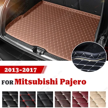Коврик в багажник автомобиля для Mitsubishi Pajero SUV 7-Местный 2013 2014 2015 2016 2017 Автомобильные аксессуары на заказ, украшение интерьера авто