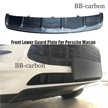 Высококачественная нижняя защитная пластина из углеродного волокна, разветвитель переднего бампера, автомобильный обвес для Porsche MACAN