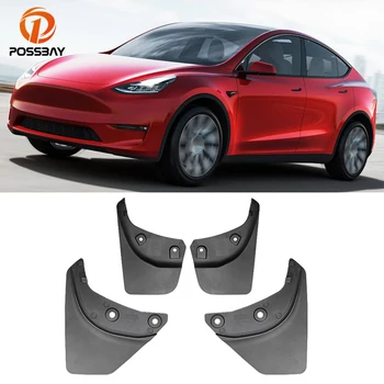 Автомобильные брызговики Брызговик Передние Задние Брызговики Аксессуары для колесных крыльев Tesla Model Y 2020 2021 Внешние детали