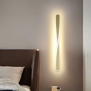 Скандинавские креативные светодиодные спиральные настенные светильники для кабинета, гостиной, спальни, прикроватной тумбочки, коридора, внутреннего освещения, подвесных светильников для домашнего декора