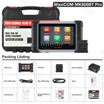 Autel MaxiCOM MK808BT PRO Автомобильные Двунаправленные Диагностические Инструменты OBD2 Сканер Считыватель кодов Диагностика Всей системы PK MK808 MK808S