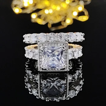 Черная пятница, горячая мода! Филигранное кольцо невесты из тонкого серебра AAA Для женщин, свадебные, помолвочные модные украшения R5698
