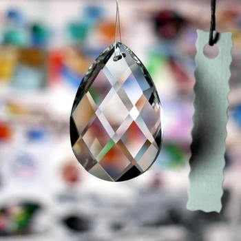 1 шт. прозрачная люстра из прозрачного стекла, призмы для ламп, подвесные подвески 38 мм