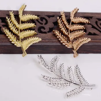 2 штуки 45* 33 мм Декоративный Кулон из металлических медных листьев, Аксессуары для изготовления ювелирных изделий своими руками