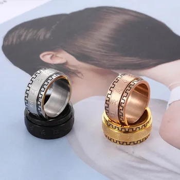 Высококачественное Вращающееся кольцо из нержавеющей стали для женщин И Мужчин, Винтажные Религиозные украшения, Подарки Оптом