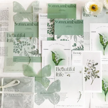 15 листов бумаги из разных материалов художественное и креативное оформление растений и цветов материал для коллажей бумага 6 вариантов