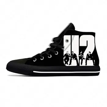Кроссовки с высоким берцем U2 музыкальная Рок-группа Мужская Женская Подростковая Повседневная обувь Парусиновые кроссовки для бега С 3D принтом Дышащая Легкая обувь