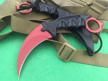 CSGO FireCross Eagle Claw Керамбитовый нож с красным лезвием Тактический карманный нож с фиксированным лезвием Охотничьи рыболовные EDC ножи для инструментов выживания