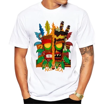 2023 Мужская летняя футболка с рисунком Тики, креативные мужские топы с принтом деревянного черепа, Повседневные футболки с коротким рукавом