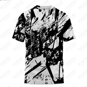 Летняя мужская футболка с 3D-печатью в новом стиле, круглый вырез, короткий рукав, модная удобная уличная футболка большого размера, мужская одежда