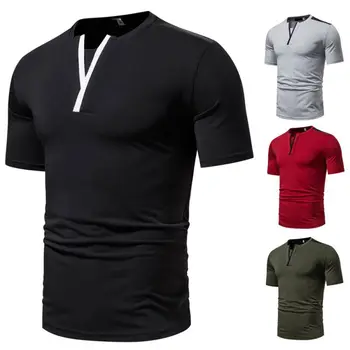 Лето 2023, новая мужская повседневная футболка с коротким рукавом, мужская футболка с круглым вырезом в виде буквы Y, футболка с коротким рукавом