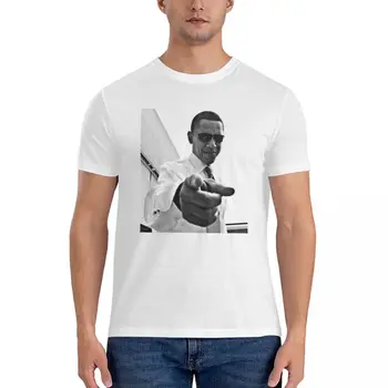 Футболка с изображением Обамы, однотонная футболка, черные футболки для мужчин, спортивная рубашка, мужская футболка