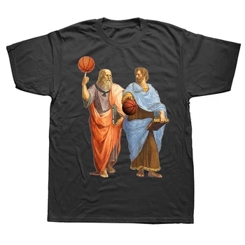 Забавные баскетбольные мячи, Футболки Philosopher, уличная одежда из хлопка с графическим рисунком, подарки на день рождения с коротким рукавом, футболки, мужская одежда