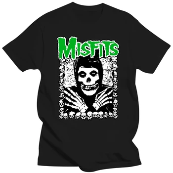 Футболка The Misfits I Want Your Skulls, футболка панк-рок-группы, хлопковые высококачественные базовые футболки с круглым вырезом.
